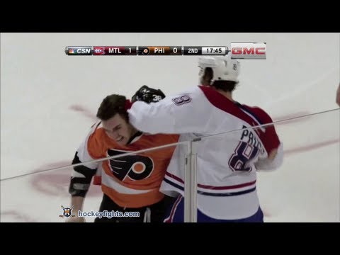 Brandon Prust vs Zac Rinaldo Apr 3, 2013