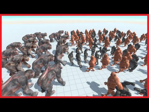 20x GORO THE GIANT VS 70x HILL GIANT & 70x KING KHUNG - ANIMAL REVOLT BATTLE SIMULATOR