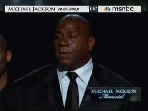 Michael Jackson Memorial Service - Kobe Bryant and Magic Johnson