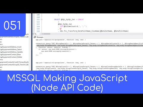 051 Making Mssql Build Javascript Code Sql Master Data Management