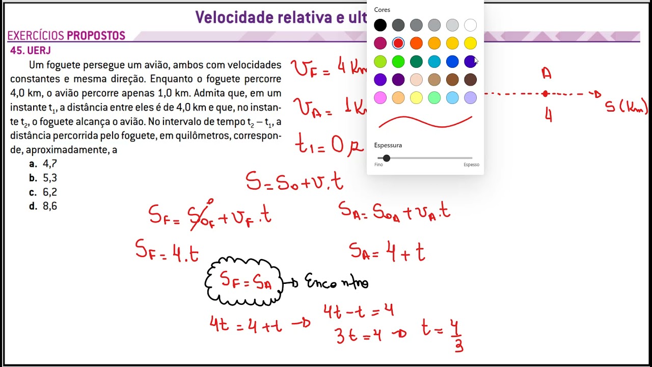 Exercícios FOCO ENEM 2022: VELOCIDADE RELATIVA E ULTRAPASSAGENS