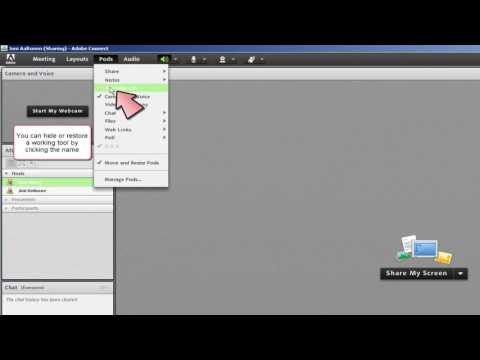 Laurea Adobe Connect host Part 3 Profiles and working tools Pods control