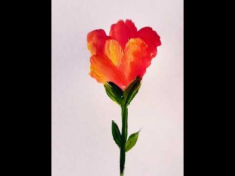 Loose acrylic Flower || Tutorial step by step🌹#shorts #trending#acrylic painting tutorial