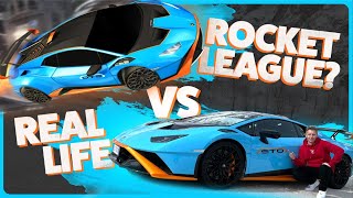 Driving The Lamborghini Huracan Sto: Which Is Faster? Real Life Vs. Rocket League