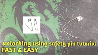 How to Unlock Using Safety Pin Tutorial