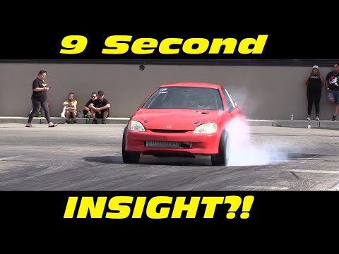 Thumbnail for 9 Second Honda INSIGHT Drag Racing Import Face Off by Honda Insight