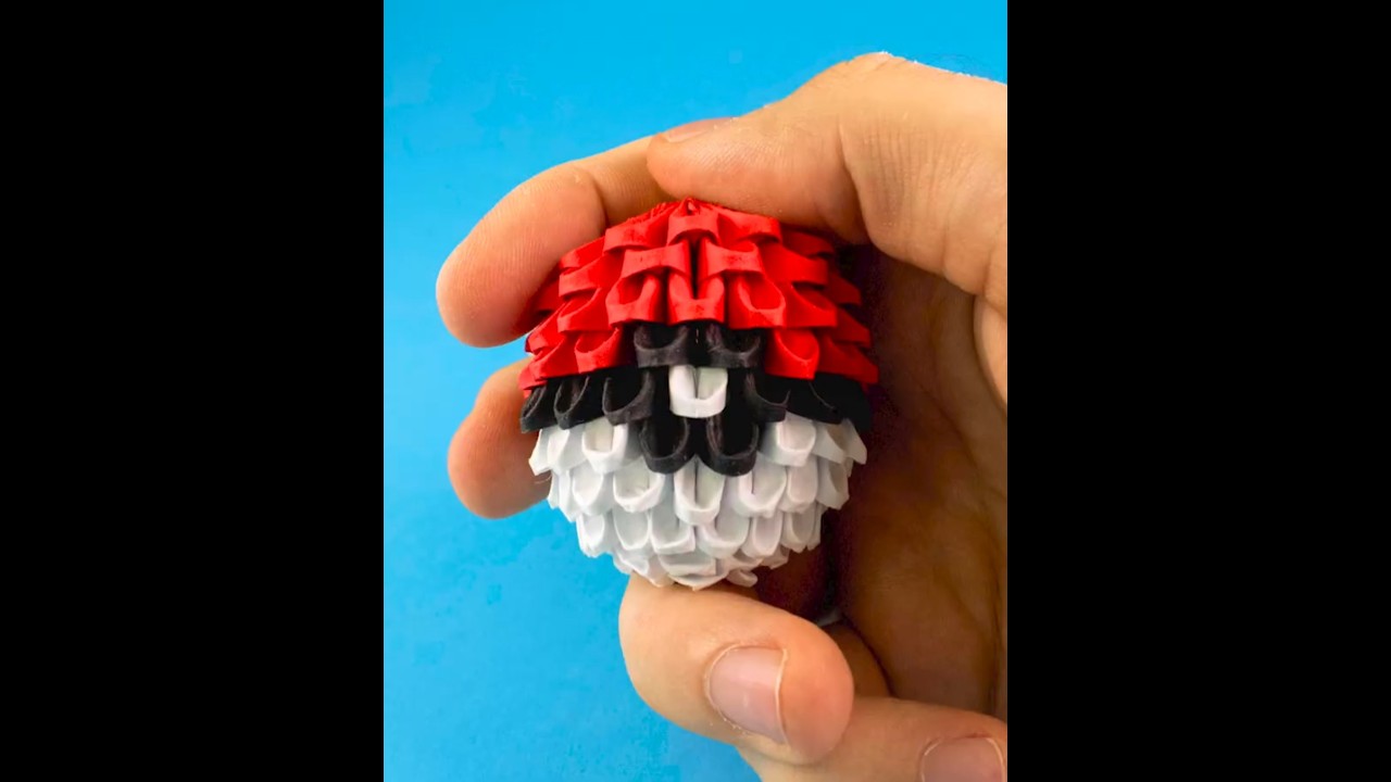 Create Your Own Miniature 3D Origami Pokéball