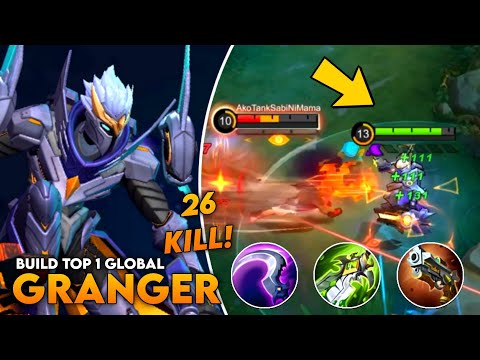 26 Kills!! Untouchable Granger with Crazy Damage Build!! - Build Top 1 Global Granger - MLBB