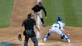 Jon Berti steals 2nd, 3rd and home against the Mets, a breakdown