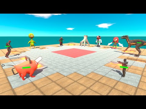 Monsters Battle Royale Over Lava Trap - Animal Revolt Battle Simulator