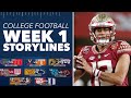 College Football Week 1 STORYLINES