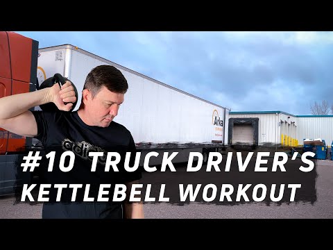 Semi truck parking + truck driver's workout / Half squat 100 reps #10