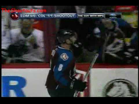Wojtek Wolski (COL) vs. Dwayne Roloson (EDM) Shootout March 28, 2008