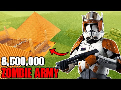 8.5 MILLION Zombies Surround CLONE ARMY Pyramids Defense! - UEBS 2: Star Wars Mod
