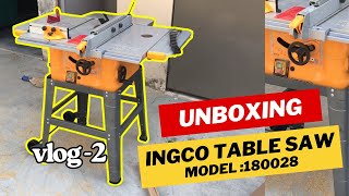 Unboxing Ingco Table Saw TS180028 (1800watts) | Workshop Vlog #2