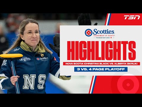 Nova Scotia (Black) 8, Alberta (Skrlik) 7 | Scotties Tournament of Hearts | Page 3/4 Playoff