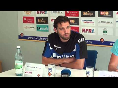 Pressekonferenz von TuS Koblenz vor dem Spiel in Walldorf