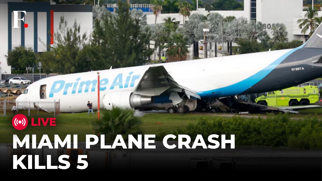 AMAZON CARGO PLAN CRASH LIVE: 5 Dead in Miami Airport Plane Crash due to Runway Overshoot