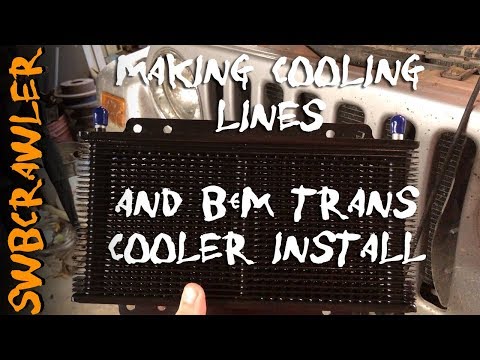 Building 42rle Cooling lines, and installing a B&M external cooler in a 2005 jeep TJ LJ.