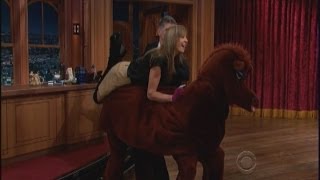 Allison Janney rides Secretariat on The Late  Late Show