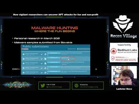 DEF CON 29 Recon Village - Ladislav Baco - How Vigilant Researchers Can Uncover APT Attacks