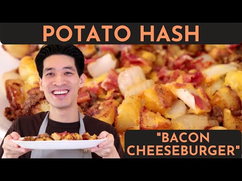 The BEST Potato Hash Recipe (HOME FRIES) - Bacon Cheeseburger - EASY BREAKFAST POTATOES | Danlicious