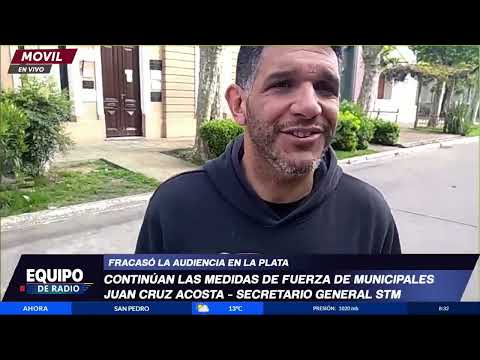 Continua el acampe de municipales reclamando por ñps descuentos recibidos