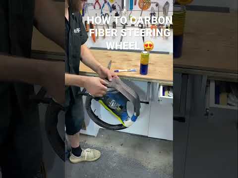 How to apply carbon fiber on a steering wheel. How we do it  AZA AUTO WHEEL