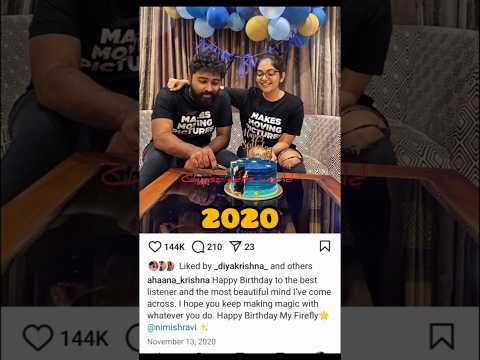 Ahaana wishes boyfriend 2020-2024 happy Birthday #ahaanakrishna #nimish ravi