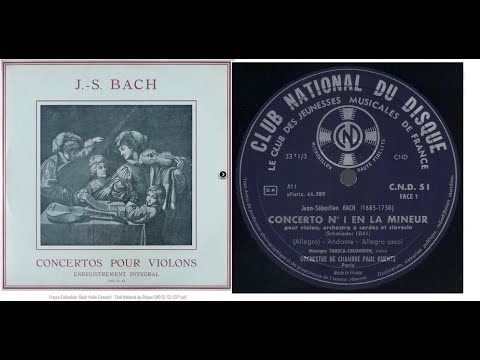[Mono Vinyl] Frasca-Colombier: Bach Violin Concerti - Club National du Disque CND 51-52 (2LP)