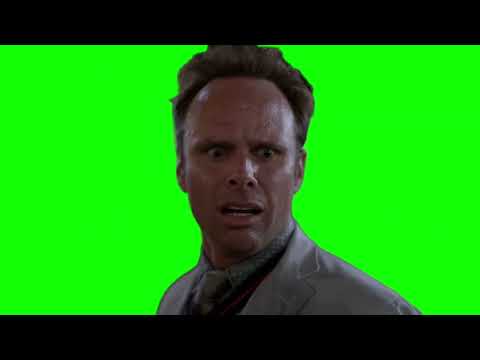 Walton Goggins looking at a demon then turning away green screen
