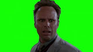 Walton Goggins looking at a demon then turning away green screen