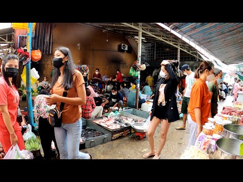 Exotic Food Market in Phnom Penh, Cambodian Street Food & Market Tour 9 AM