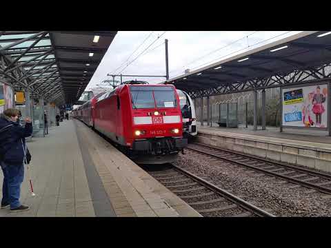Ausfahrt am Bahnhof Düsseldorf flughafen, RE2 ersatzzug nach münster westf hbf