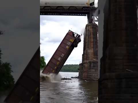 Train Plunges Into Water Caught on Camera