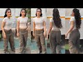 Oh My God Dhanshree Verma FlaunNts Her Huge BoOm Figur In Transparent White Top With Brown Cargo