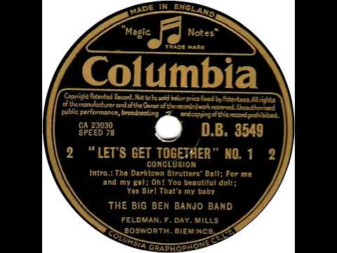 UK New Entry 1954 (76) Big Ben Banjo Band - ''Let's Get Together'' No  1 [Parts 1 & 2]
