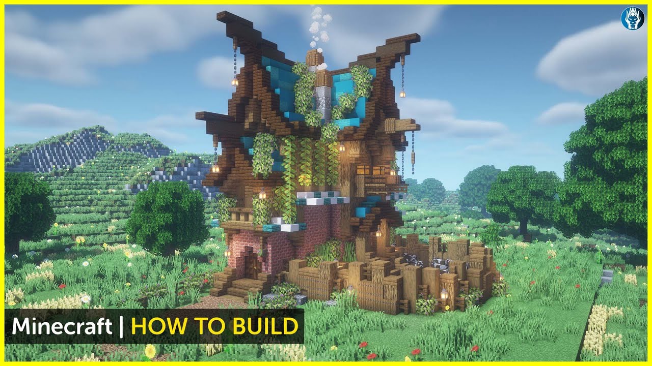 Minecraft How to Build a Fantasy Animal Pen (Tutorial) Minecraft Builders