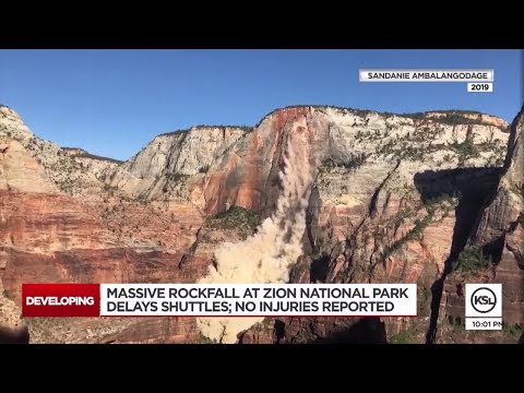 ‘It sounded like thunder’: Rockslide at Zion startles tourists