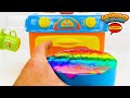 Aprenda Formas Colores Y Números Para Niños Con Un Pastel De Cumpleaños De Juguete Y Tayo
