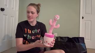 Review of the TWORIVER Dancing Talking Cactus Toys, Interactive LED Repeating & Singing Toy