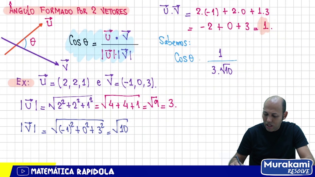 Ângulo entre dois vetores