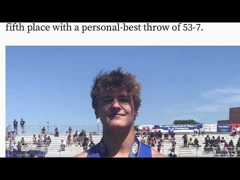 285 clean, 405 squat and 315 bench: total 1005. First year throwing shot- 5th place in PA.