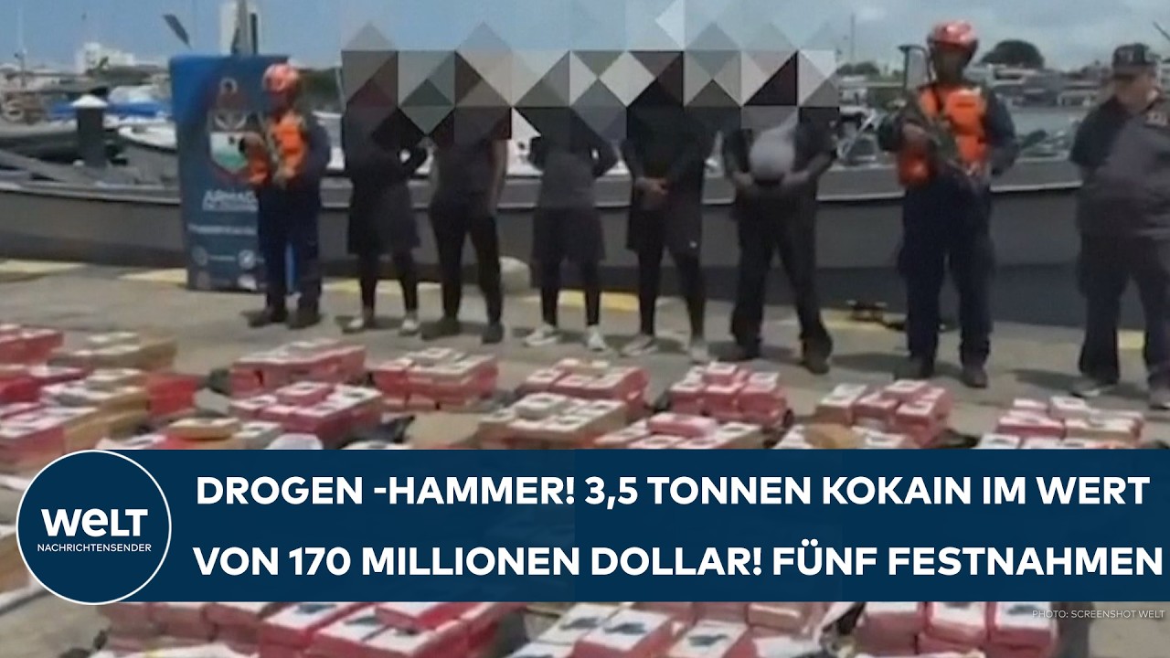 KOLUMBIEN: 3,5 Tonnen Kokain im Wert von 170 Millionen Dollar! Fünf Festnahmen! Spektakulärer Fund