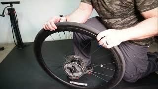 How to seat & inflate a Tubeless road bike tire #tubeless