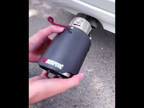 AKRAPOVIC CAR SILENCER TIP FOR ALL CAR EXHAUST TIP CARBON FIBER EXHAUST LIGHTING EFFECT AT NIGHT