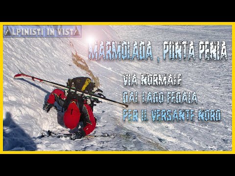 Marmolada, Punta Penia 3343 mt, Via Normale dal Lago Fedaia per il versante Nord
