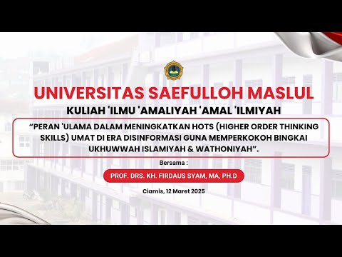 Peran Ulama dalam Meningkatkan HOTS (Higher Order Thingking Skills) Umat di Era Disinformasi Guna Me