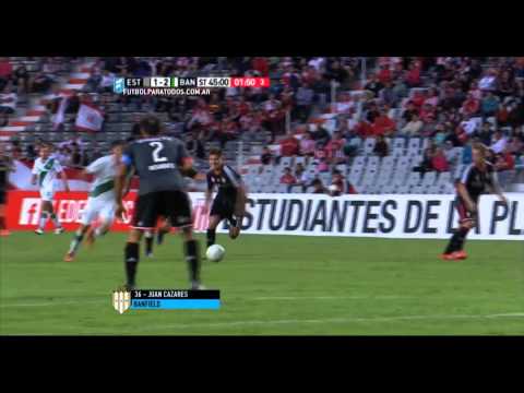 Gol de Cazares. Estudiantes 1 - Banfield 2. Fecha 6. Primera División 2015. FPT.