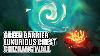How To Unlock Green Barrier At Chizhang Wall Luxurious Chest Genshin Impact